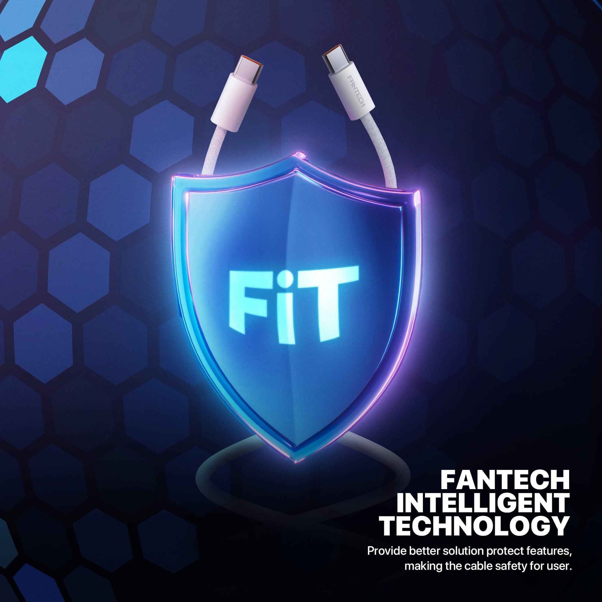 Charger Fantech PK202 Set Bundling Adaptor 20W Fast Charging Power Delivery With Braided Cable