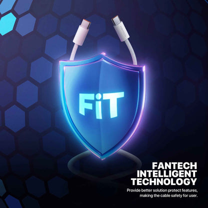 Charger Fantech PK202 Set Bundling Adaptor 20W Fast Charging Power Delivery With Braided Cable