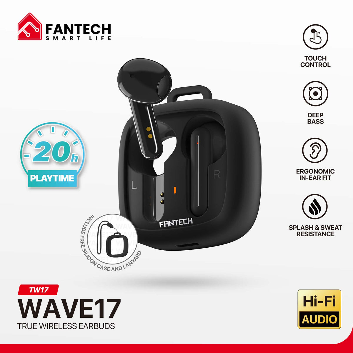 Fantech WAVE17 (TW17) True Wireless Earbuds.