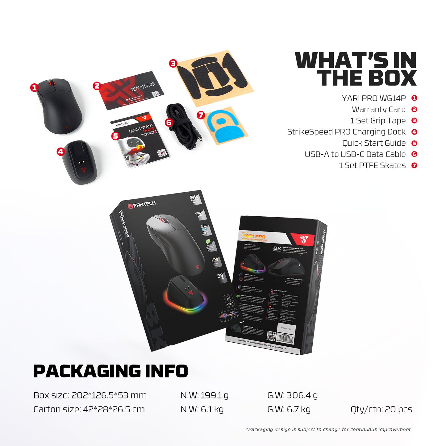 Fantech YARI PRO WG14P Mouse Gaming Fantech