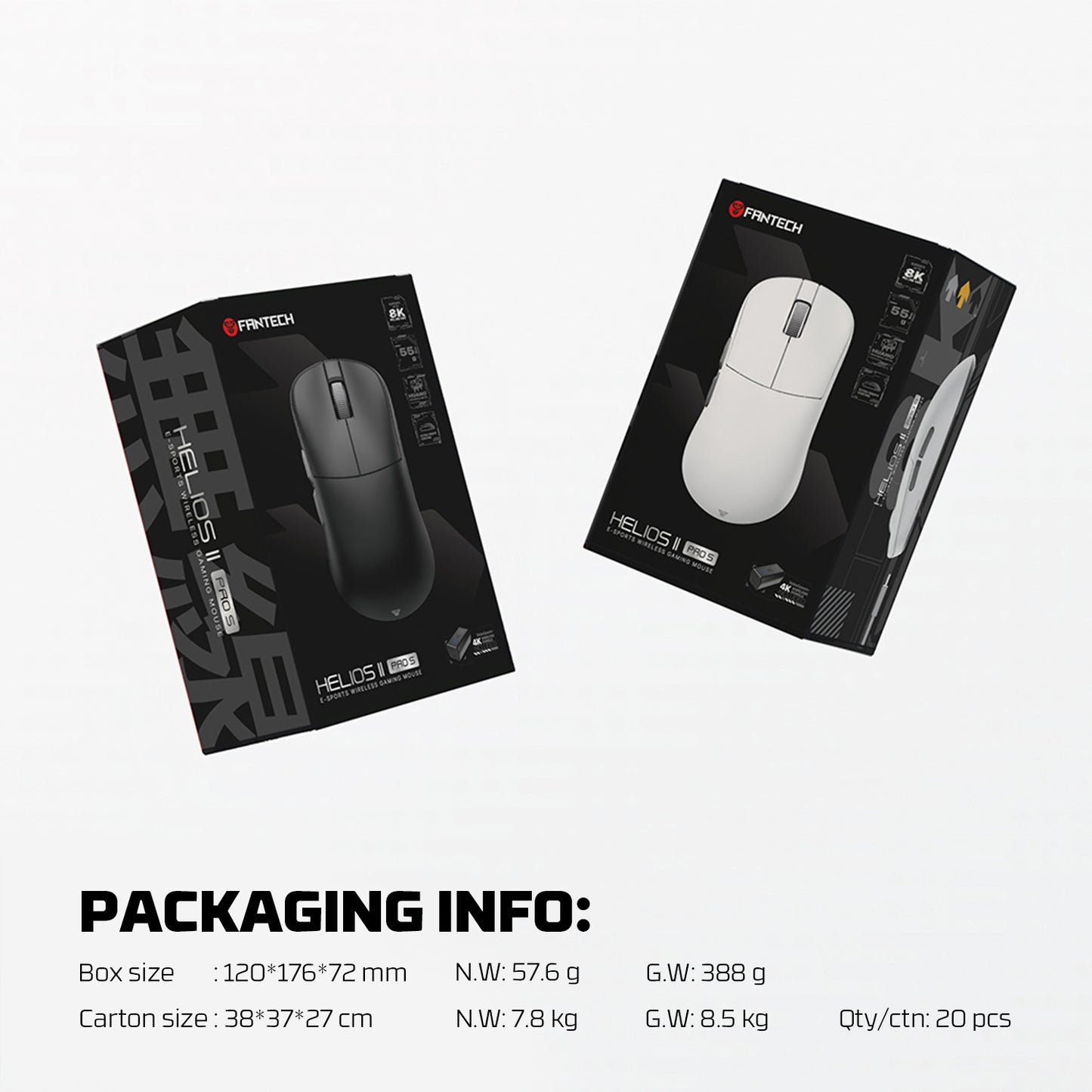 Mouse Gaming HELIOS II PRO S 8K 8K