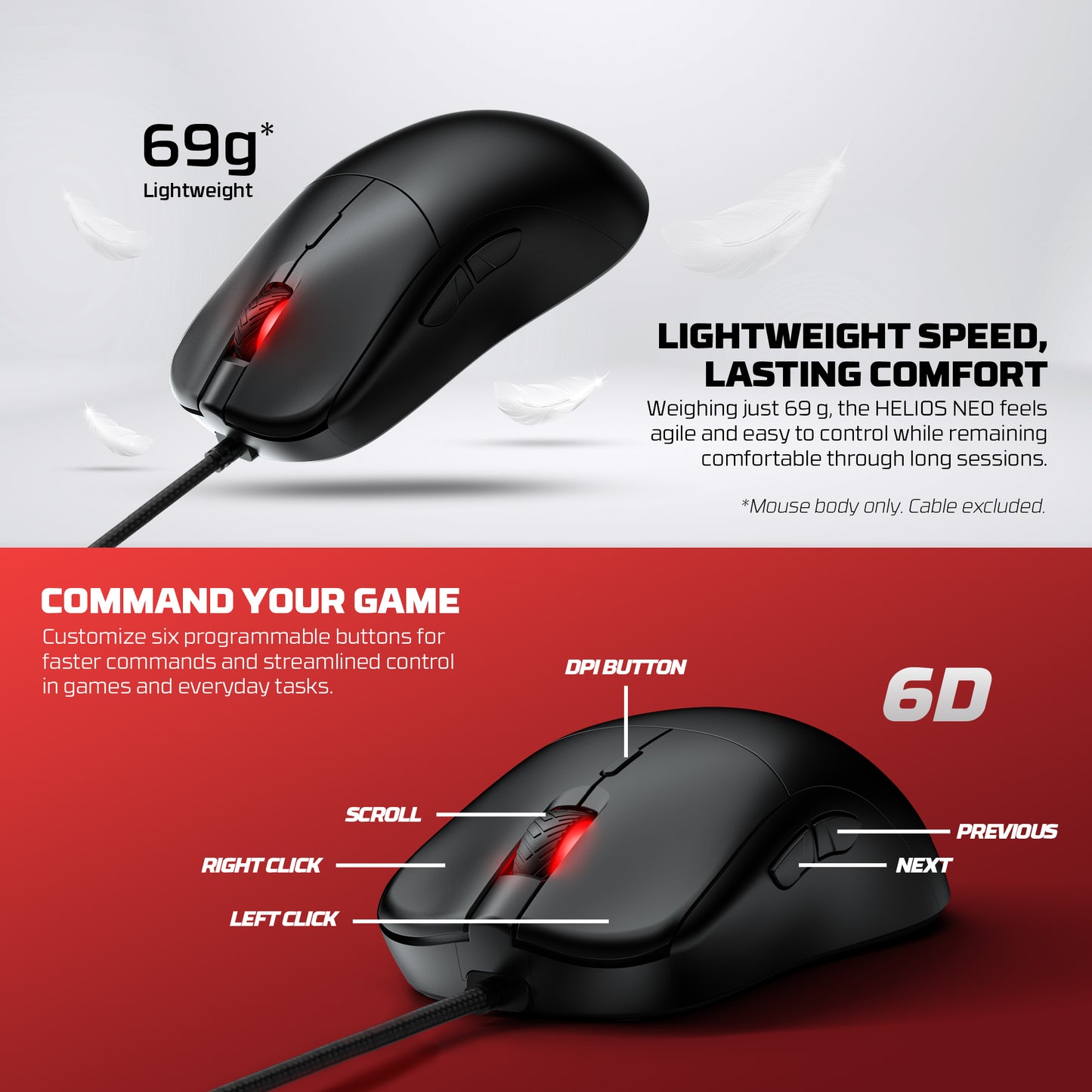 Fantech UX3V2S Helios Neo Gaming Mouse Pro Wired RGB