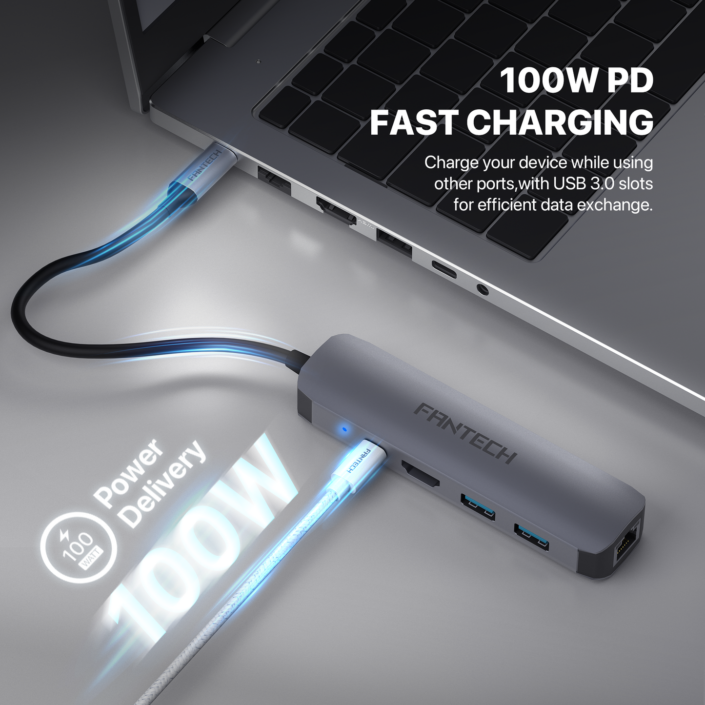 FANTECH HC051 Converter USB Hub Type C 5 in 1