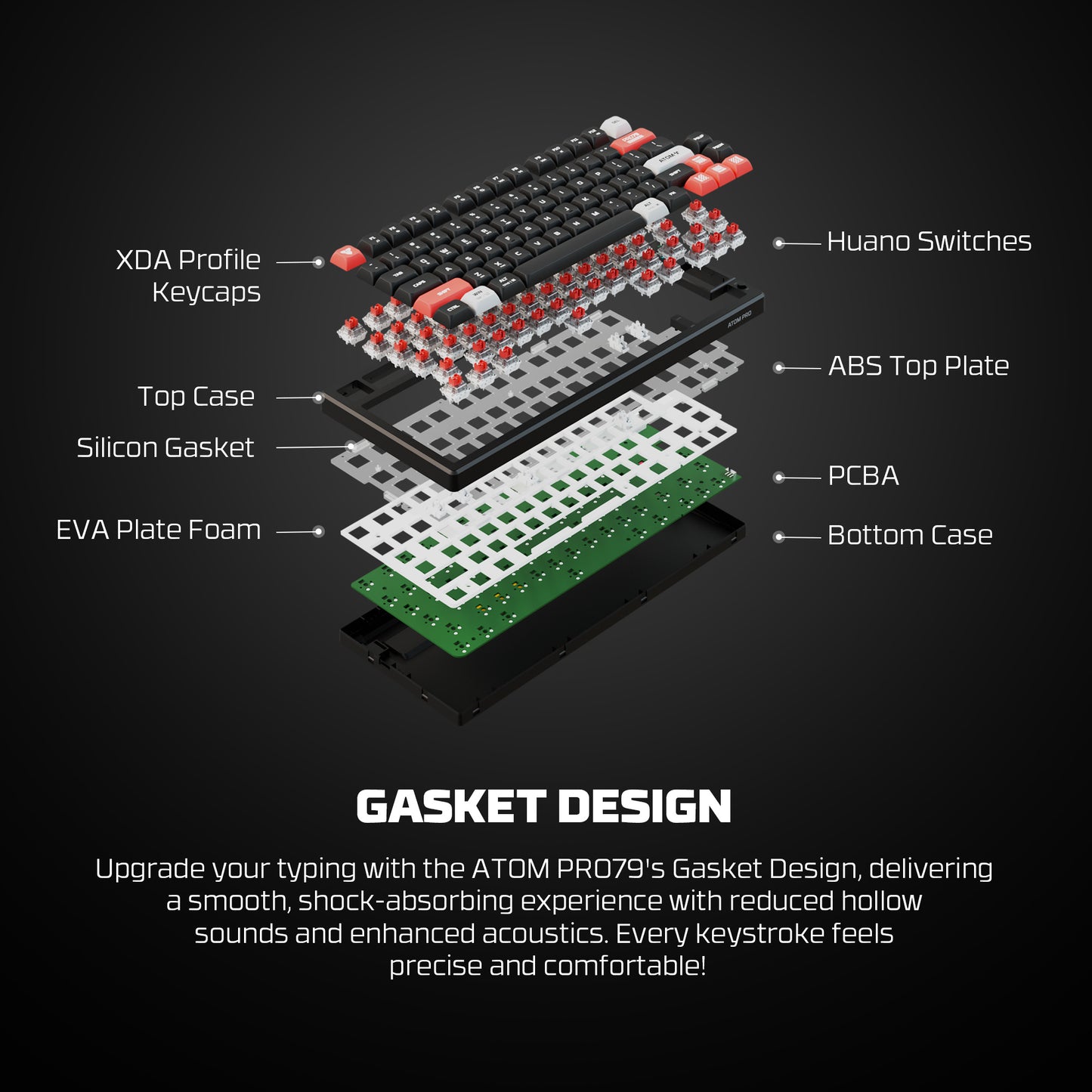 ATOM PRO Keyboard hot swappable