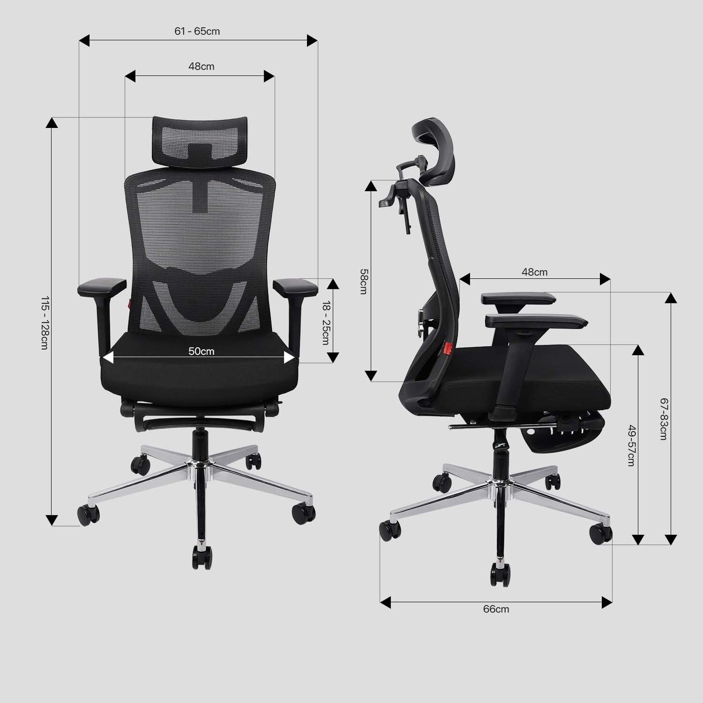 Fantech Kursi Kantor Kerja Jaring Premium Office Chair OCA259 PRO
