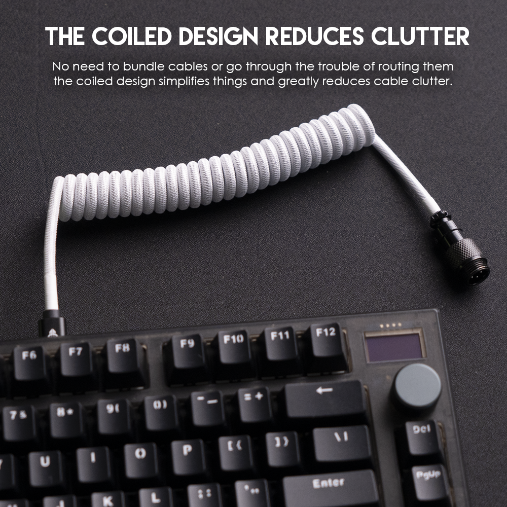 Fantech Coiled Cable Type C Aviator AC701 Kabel Keyboard Mekanik