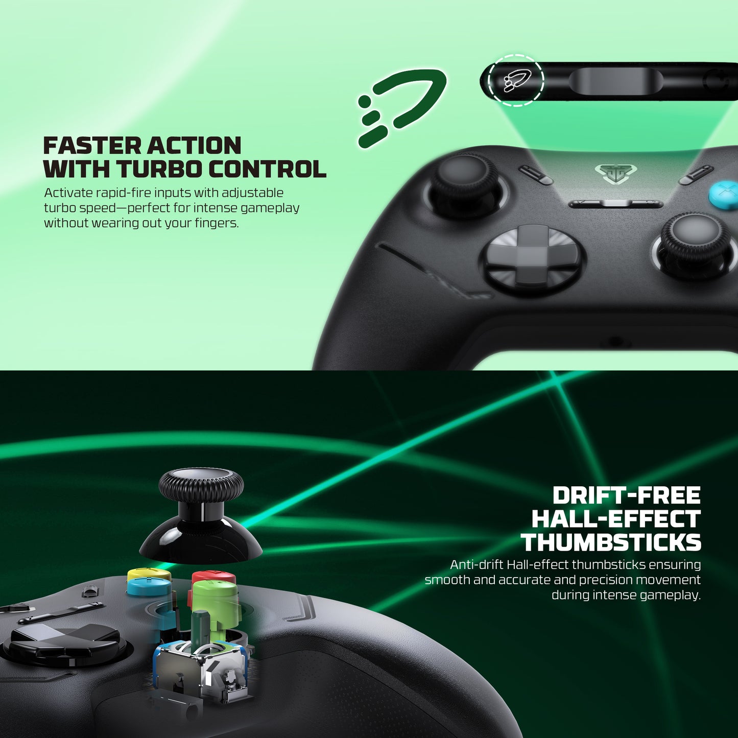 Fantech Shooter III X WGP13X Wireless Gamepad Hall Effect PC Xbox PS3