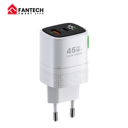 Fantech PowerPLUS PPS451 45W 2-Ports GaN Charger (PD+QC)