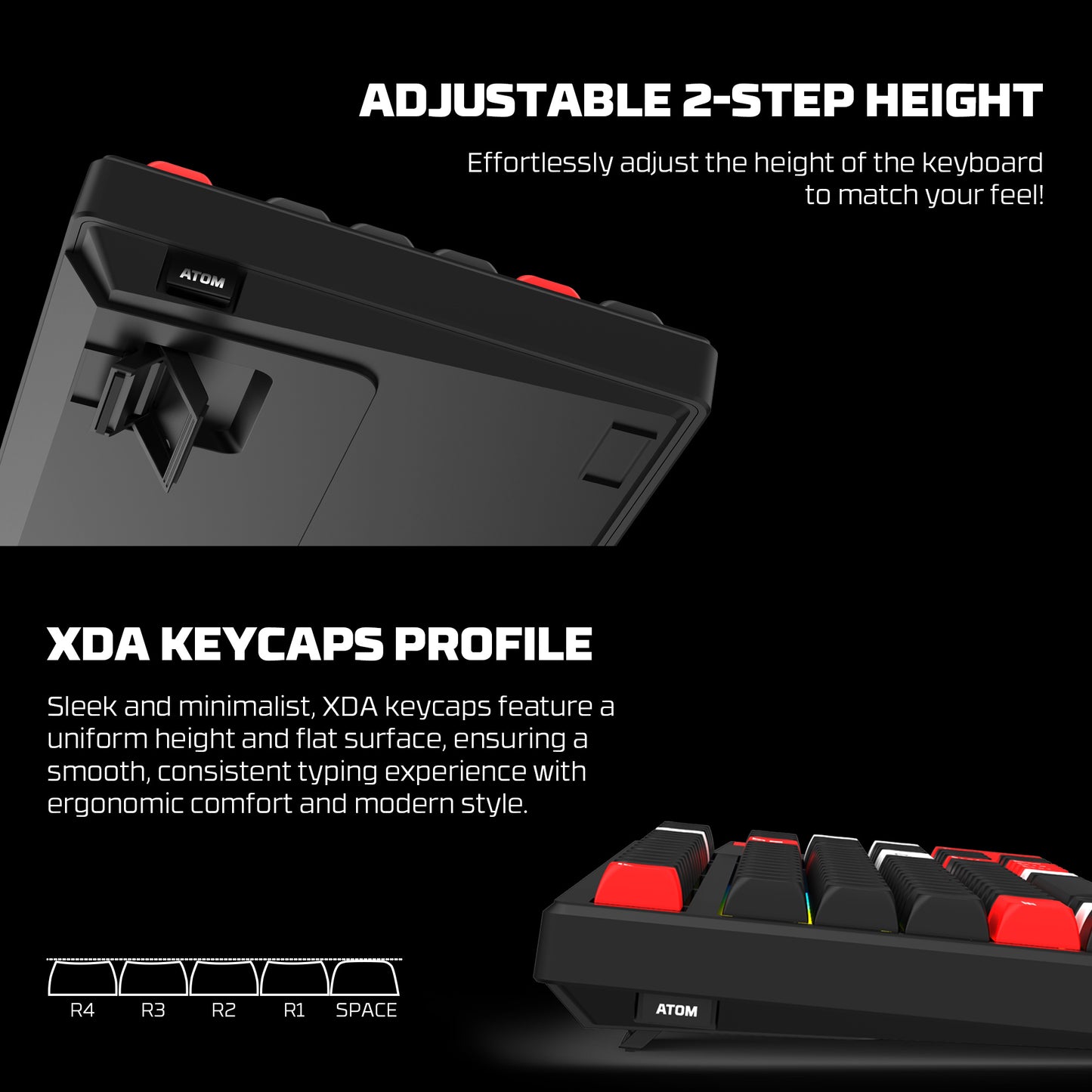 ATOM PRO Keyboard hot swappable