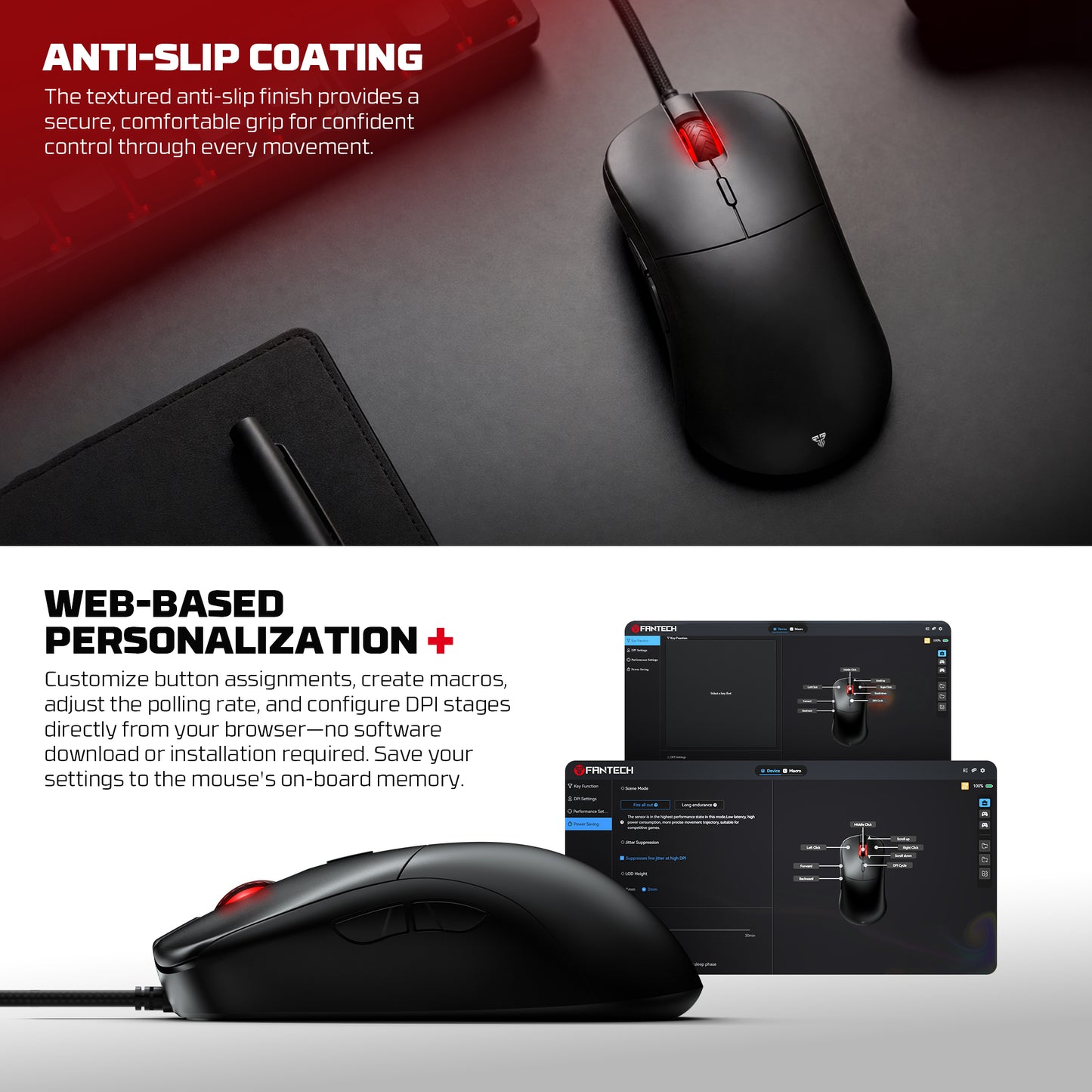 Fantech UX3V2S Helios Neo Gaming Mouse Pro Wired RGB
