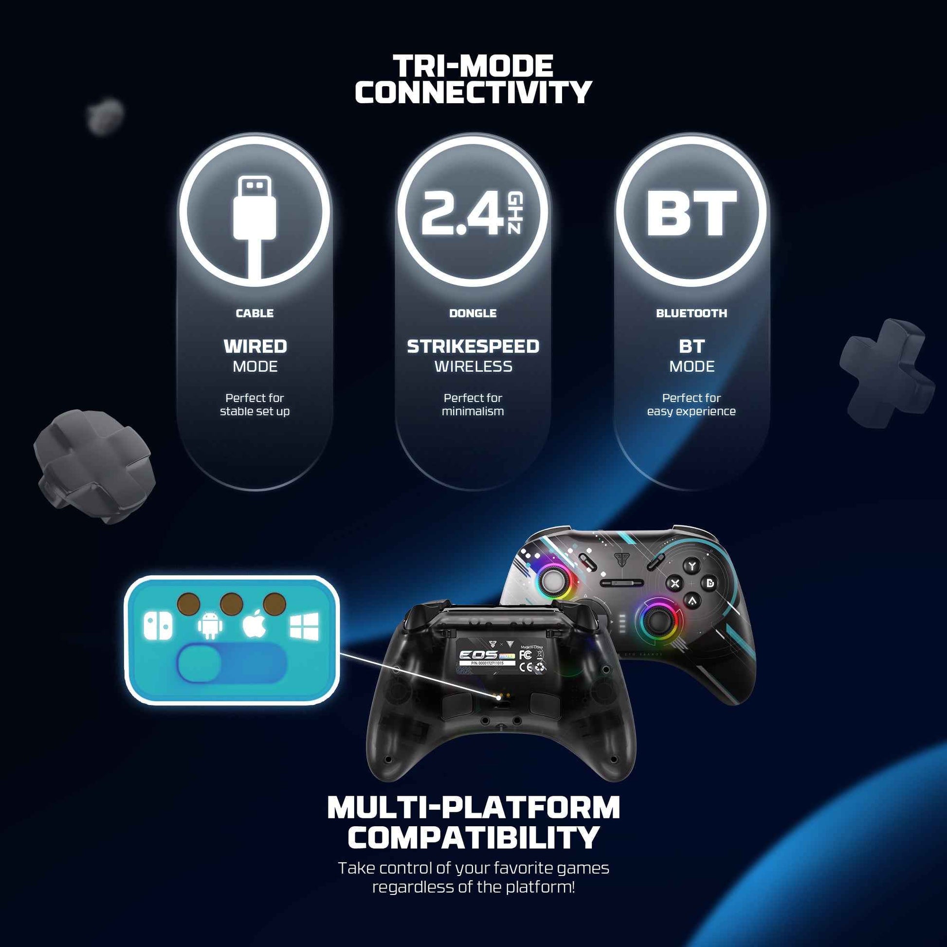 WGP15V2S Geminus Bluetooth Gamepad