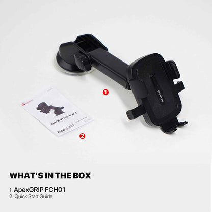 Fantech Car Phone Holder FCH01 Dudukan Hp Di Dashboard dan Kaca Mobil dengan Rotasi 360° Compatibility for All Smartphones Compatibility 60-88mm Smartphone