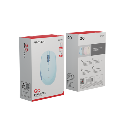 Mouse Wireless Office FANTECH GO Silent Click 2.4Ghz 1600DPI - W193 - Fantech Indonesia
