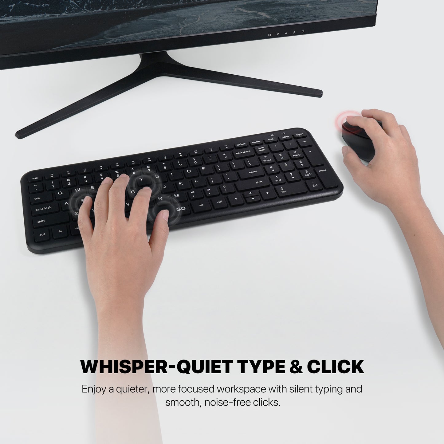 Fantech GO WK901 Combo Keyboard Mouse Wireless Ultra-Thin Silent