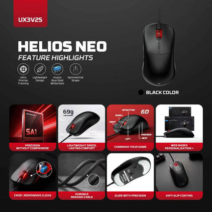 Fantech UX3V2S Helios Neo Gaming Mouse Pro Wired RGB
