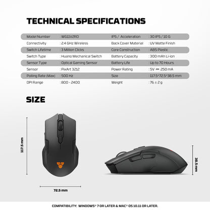FANTECH CRUISER II WG11V2RD GAMING MOUSE