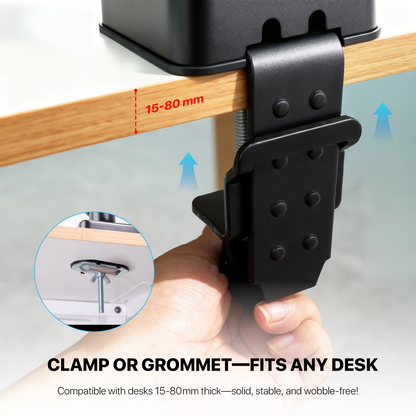 WORK STATION PRO MOUNT SINGLE ARM MBS1 MONITOR BRACKET BLACK
