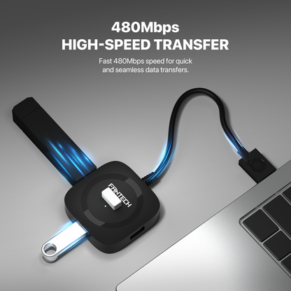 FANTECH USB Hub Fast Transfer HA2041 PORTS 2.0 High Speeds 480Mbps USB Hub Multi-Safety Protection