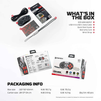 FANTECH POCKET SIZE MINI GAMEPAD WIRELESS EOS MINI WGP17