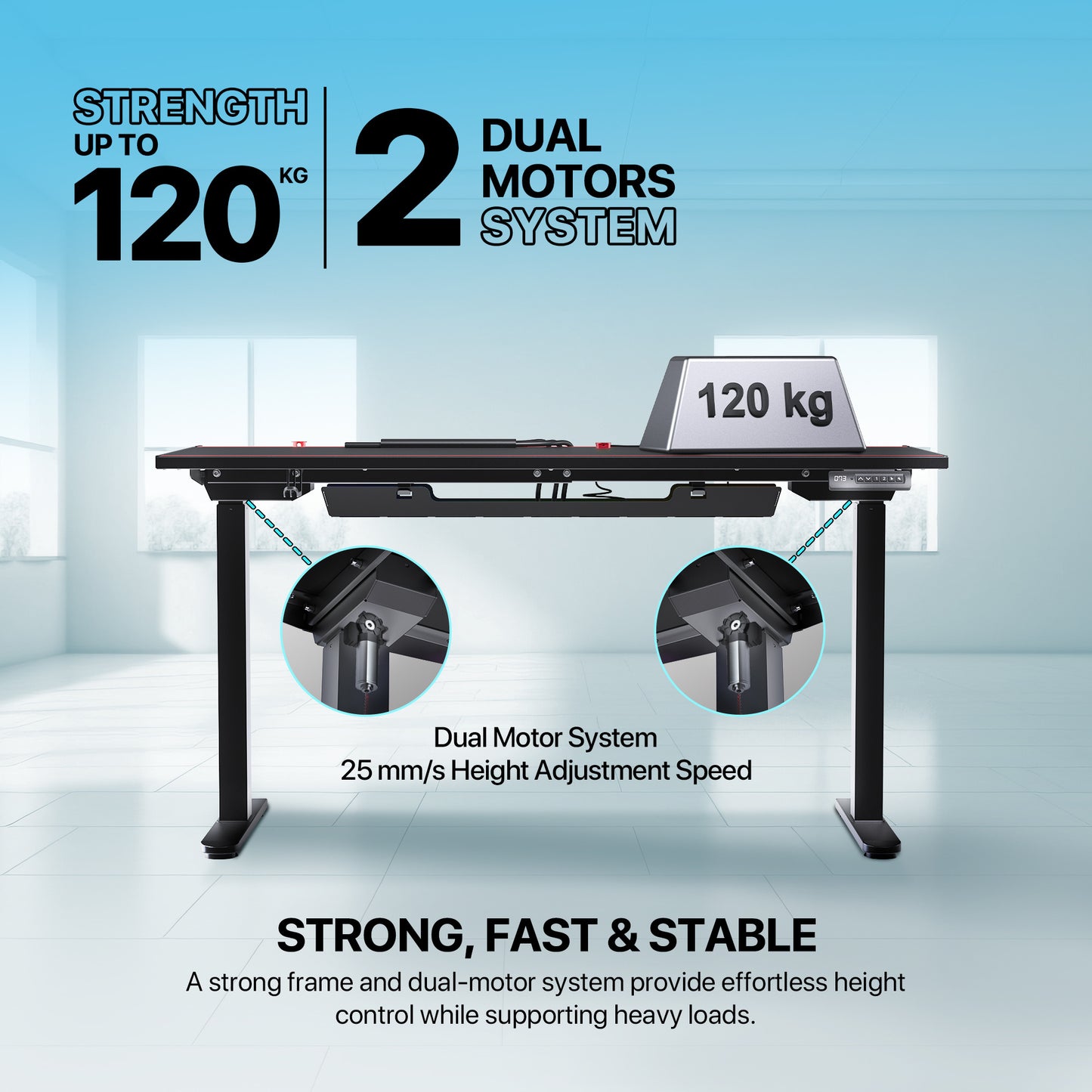 Fantech Dublin DW114 Electric Adjustable Desk Black