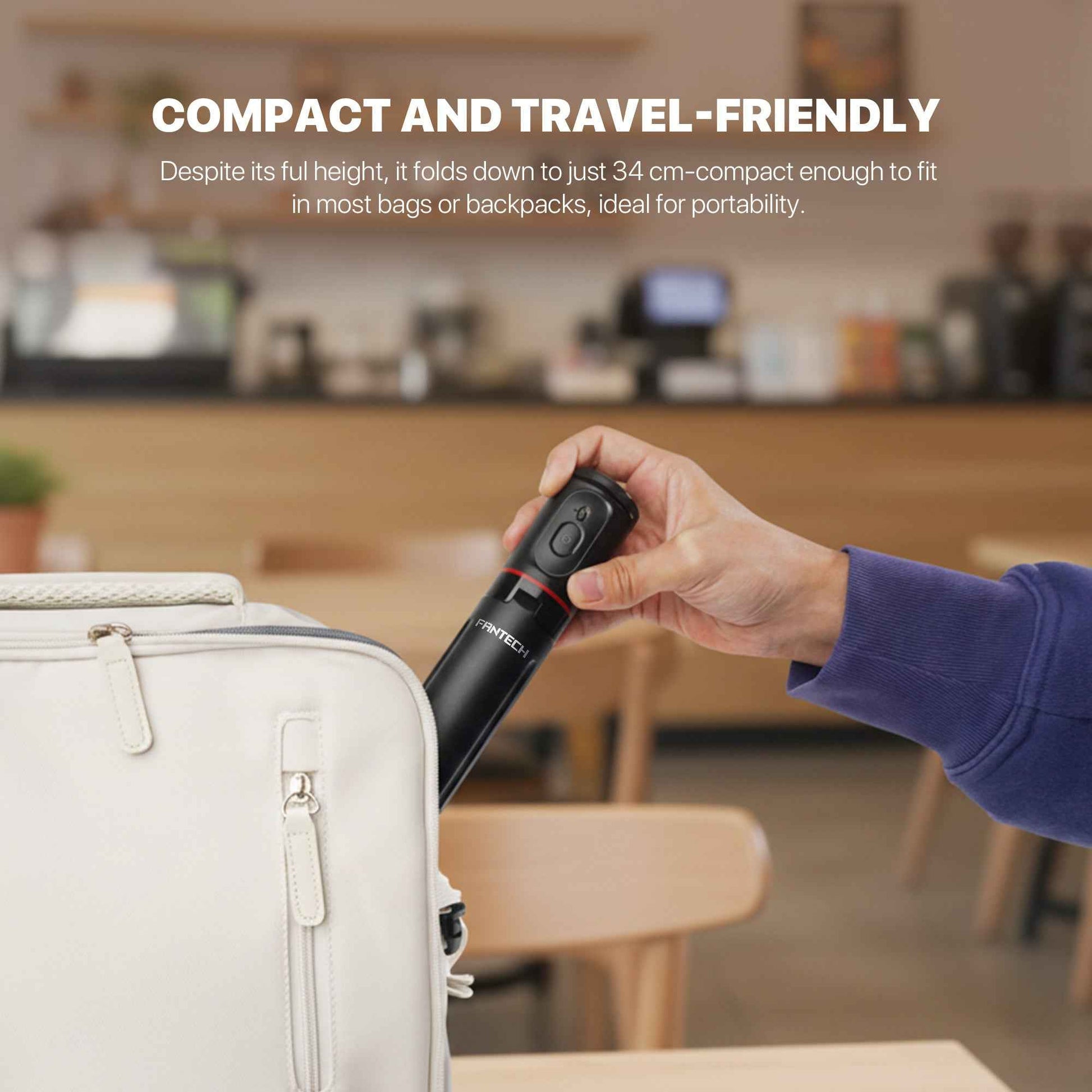 Fantech SS177 Selfie Stick Live Tripod Bluetooth Selfie 1.77m Aluminum Alloy Fill Light Rotatable 180° For Phones