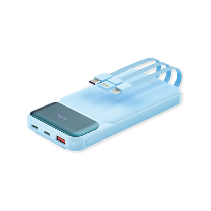 Fantech Powerbank Pesawat 22.5W 10000 mAh Fast Charging Mini LCD with Kabel Data Type C USB Lightning - PowerPack T2 - Fantech Indonesia