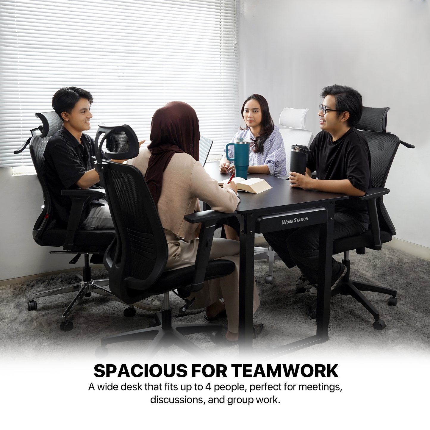 Fantech Meja Komputer Elektrik Adjustable Work Station WS514 Meja Belajar