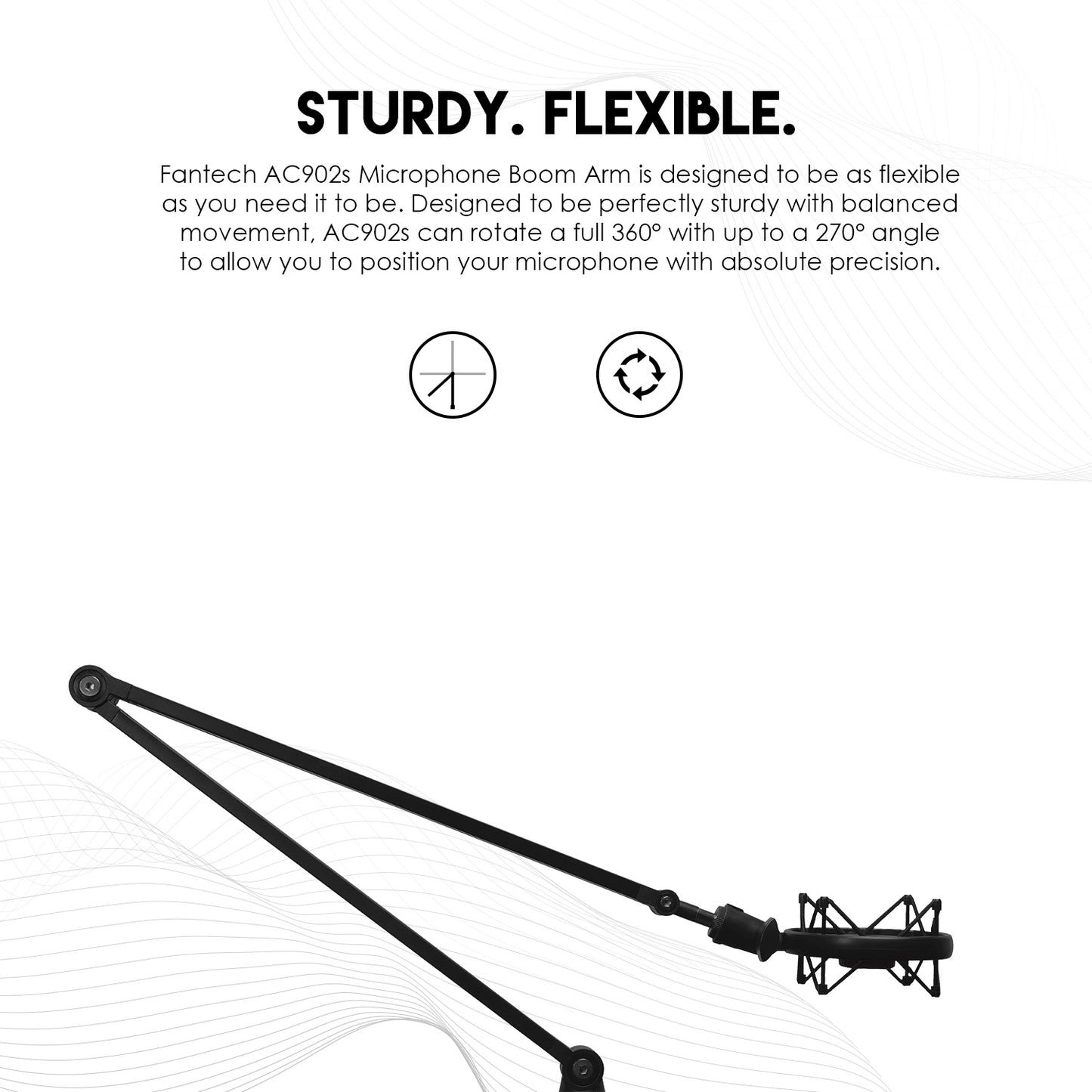 Stand Mic Meja Boom Arm Adjustable AC902S for LEVIOSA MCX01 02