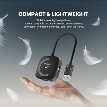 FANTECH USB Hub Fast Transfer HA2041 PORTS 2.0 High Speeds 480Mbps USB Hub Multi-Safety Protection