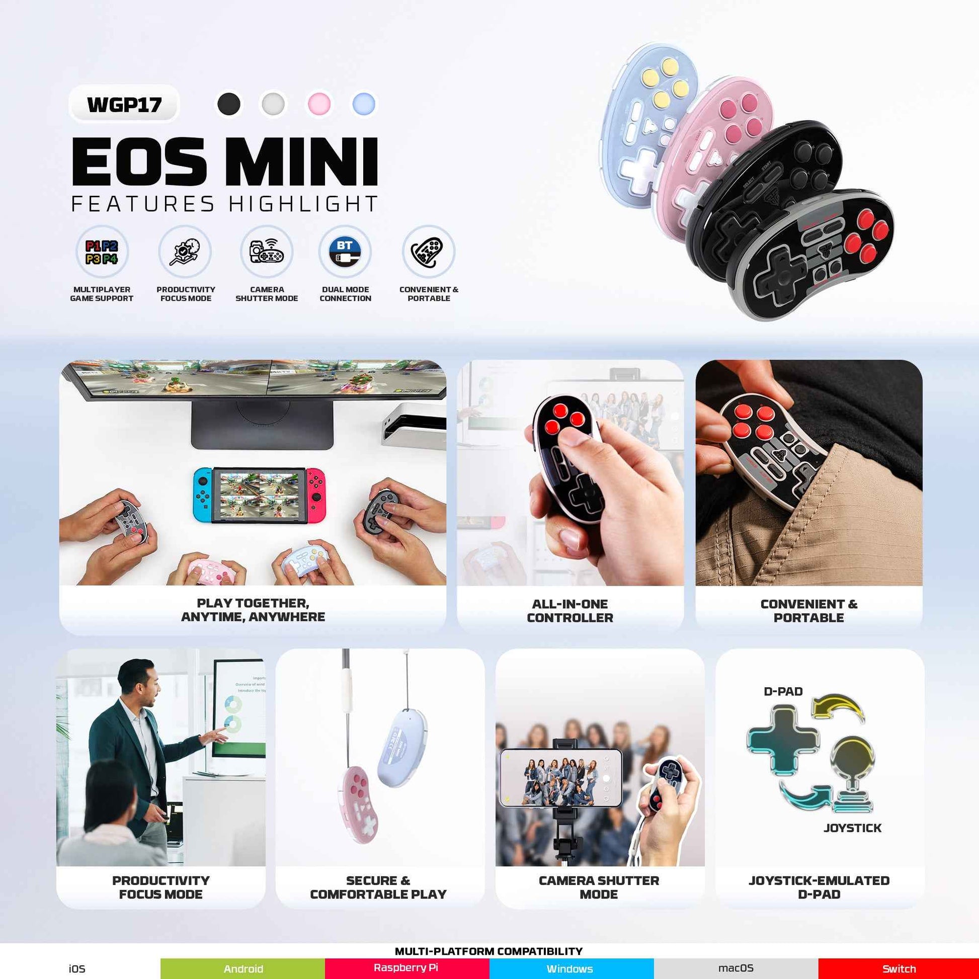 FANTECH POCKET SIZE MINI GAMEPAD WIRELESS EOS MINI WGP17