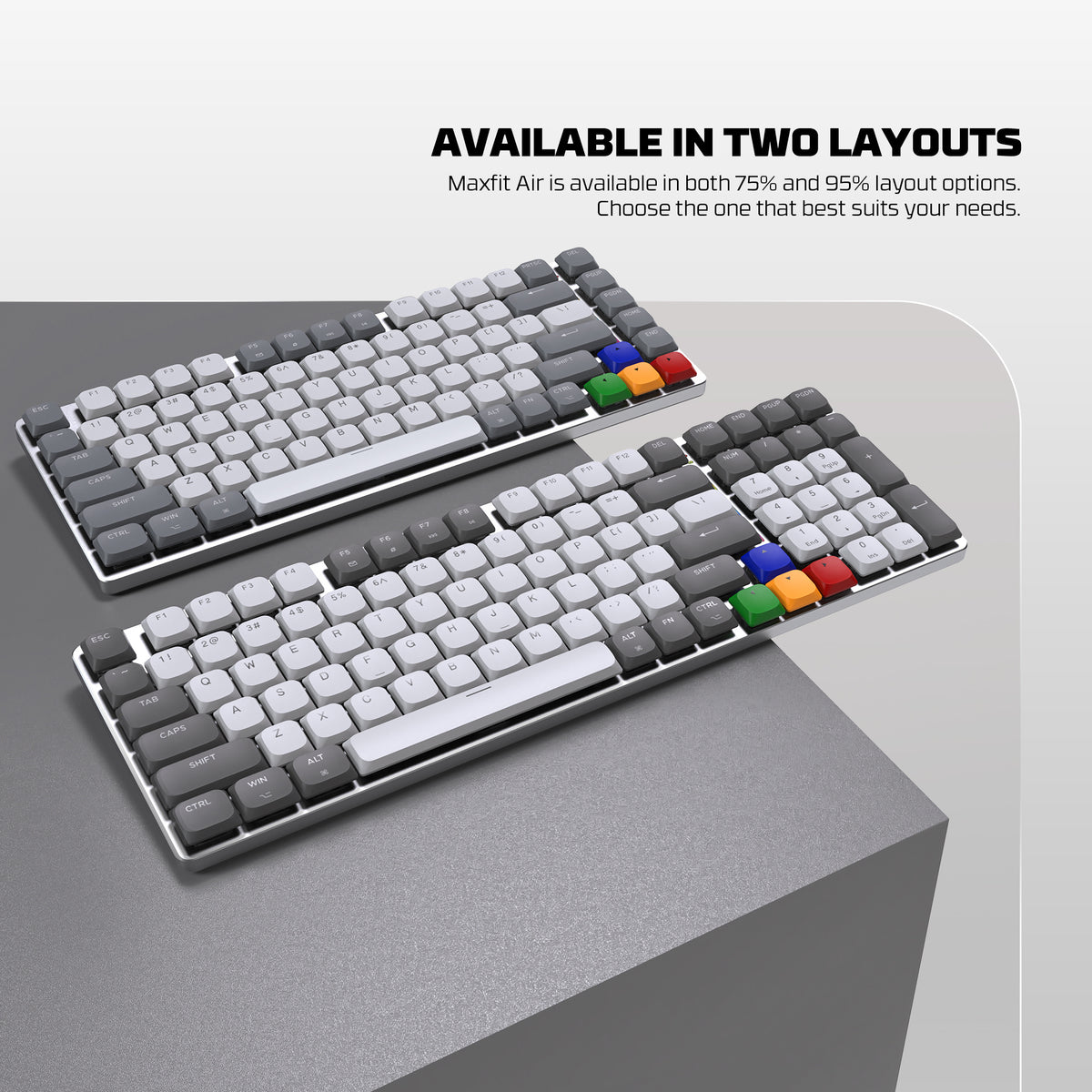 Fantech SUPER MAXFIT AIR Tri Connections Wireless Bluetooth Low Profile Keyboard Mechanical Gaming