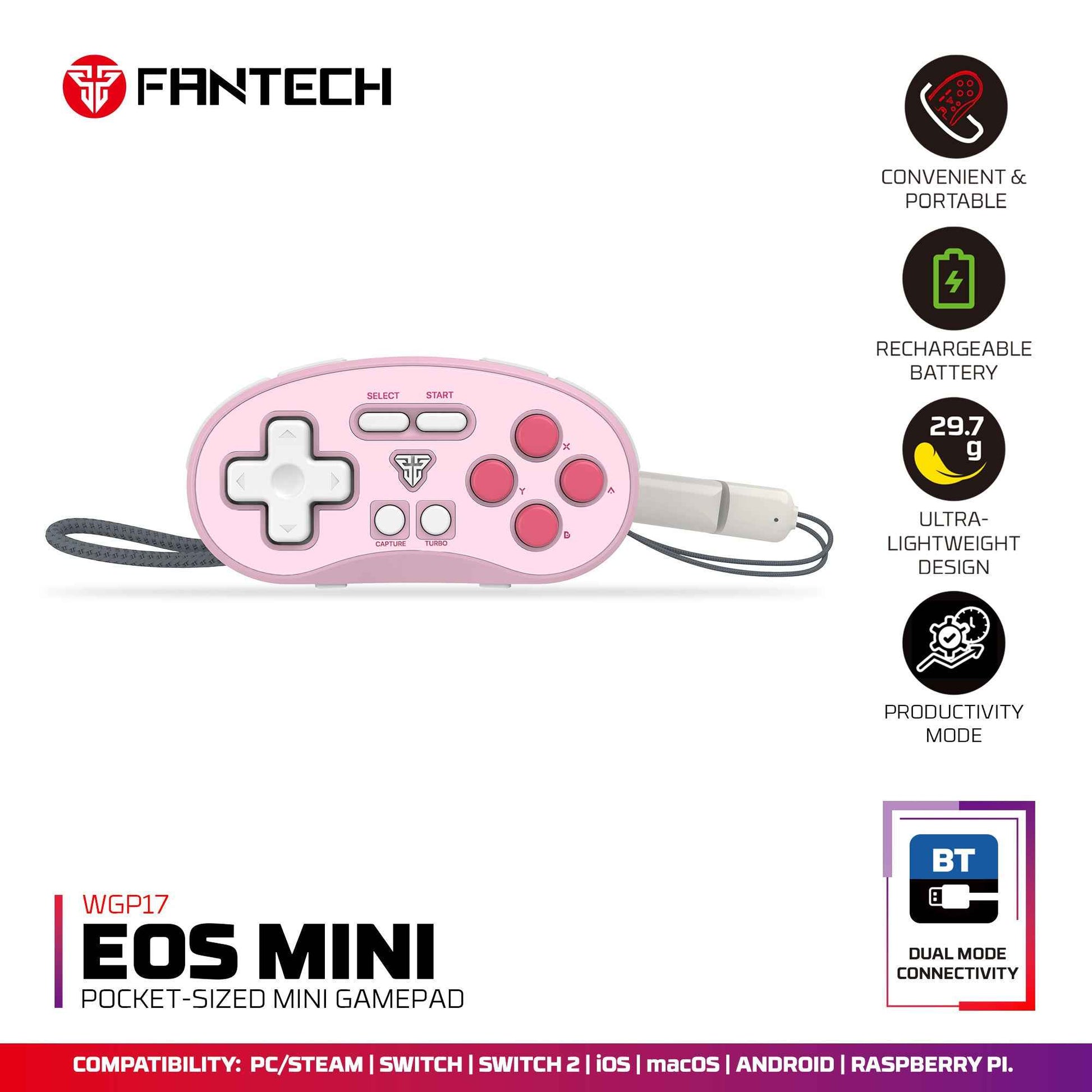 FANTECH POCKET SIZE MINI GAMEPAD WIRELESS EOS MINI WGP17
