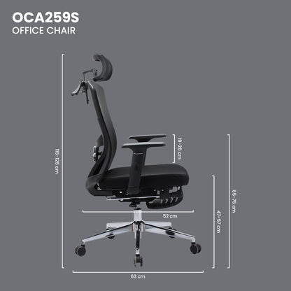 Fantech Kursi Kantor Kerja Jaring Premium Office Chair OCA259S