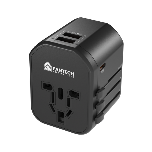 Fantech Universal Travel Adapter 3 Port (PD+QC) 20W - TAC1 - Fantech Indonesia