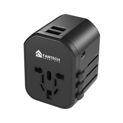 Fantech Universal Travel Adapter 3 Port (PD+QC) 20W - TAC1 - Fantech Indonesia