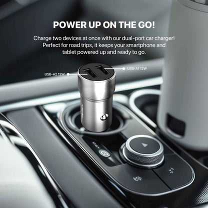 Fantech Life Car Charger Fast Charging Powermove 15W 2 Port PME151