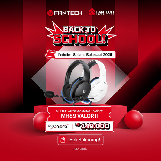 Fantech VALOR II MH89 Headset Gaming PC kabel 3.5mm TRRS Jack Headphone Multi Platform