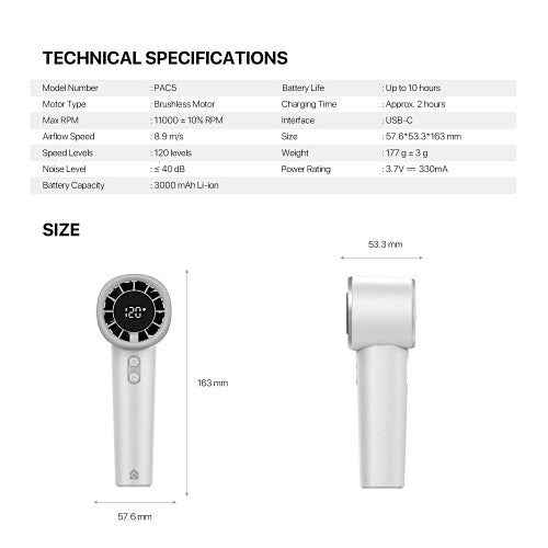 Fantech Life Kipas Angin Portable PAC5 Mini Handheld Fan