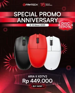 Gaming Mouse Wireless XD7V2 - Gabungan Anniversary 16th