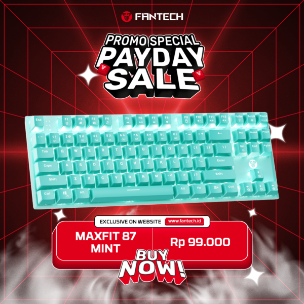 Fantech MINT EDITION MAXFIT87 MK856 Mechanical Keyboard Gaming