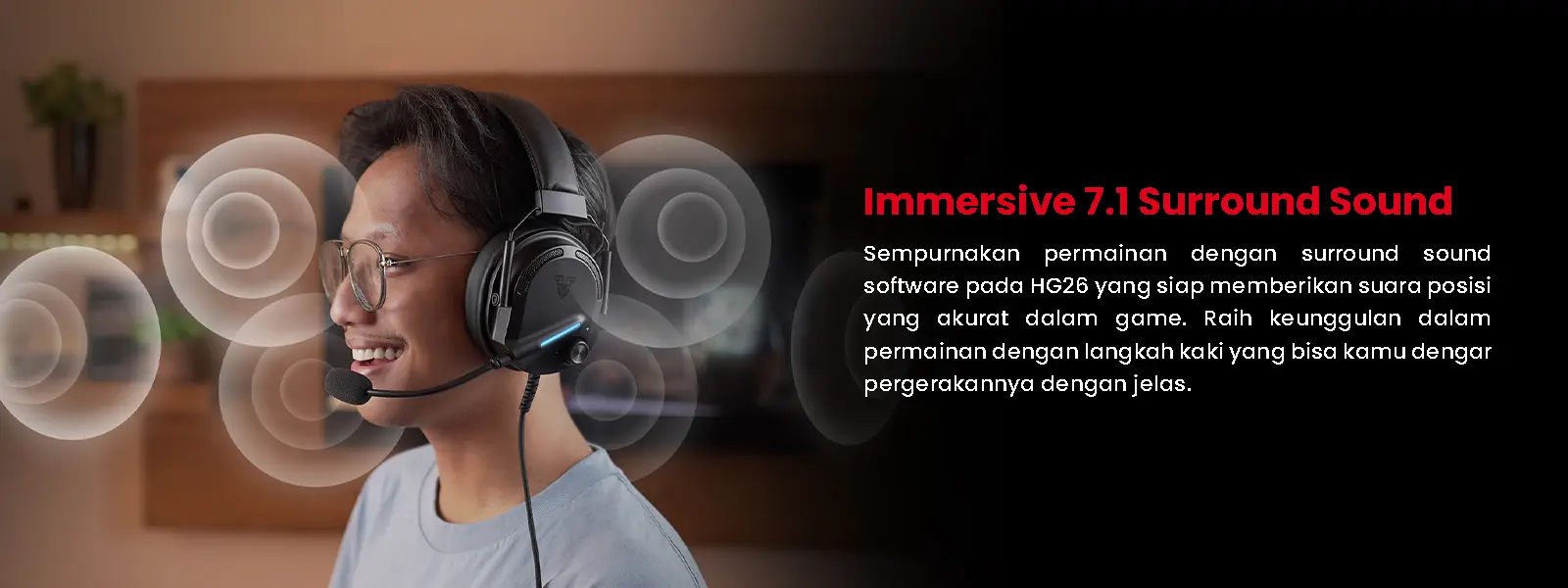 Headset Gaming Alto Hg26