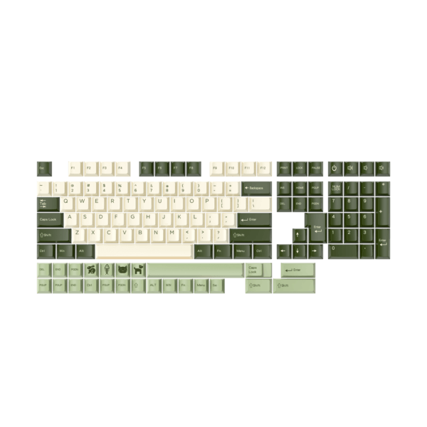 Fantech Keycaps SET PBT Dual-Shot Milky Matcha Cherry Profile ACK01