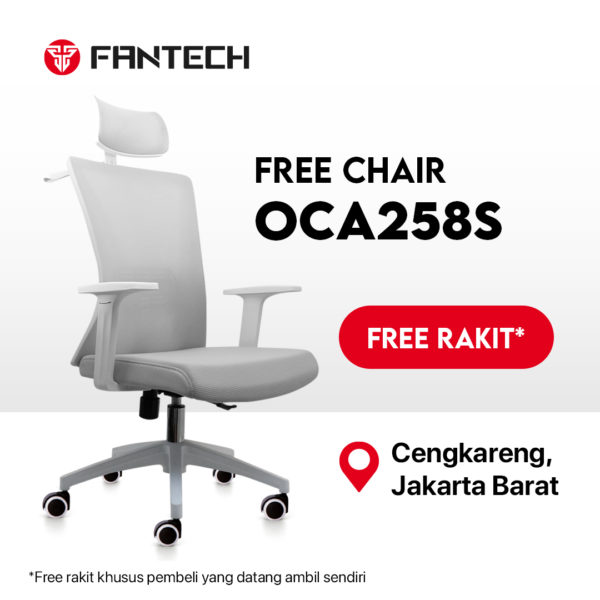 Fantech Kursi Kerja Kantor Oca258S Premium Office Chair Naik Turun 1D