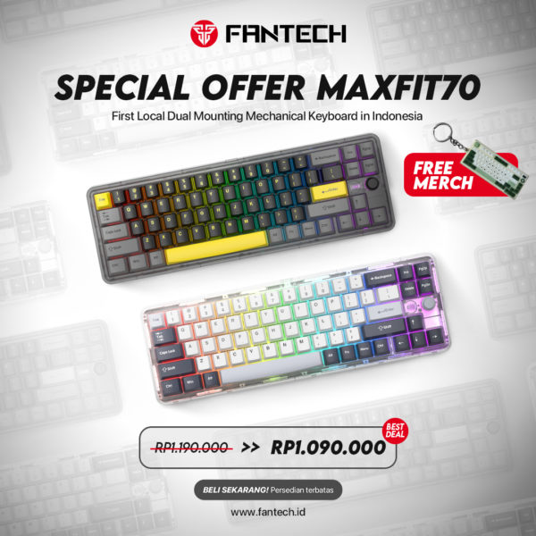 Fantech Maxfit70 Mk911 Wireless 65% Mechanical Keyboard Gaming