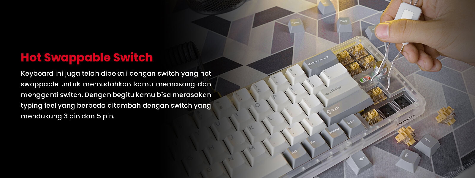 Mechanical Keyboard Multiple Mouting Maxfit70 