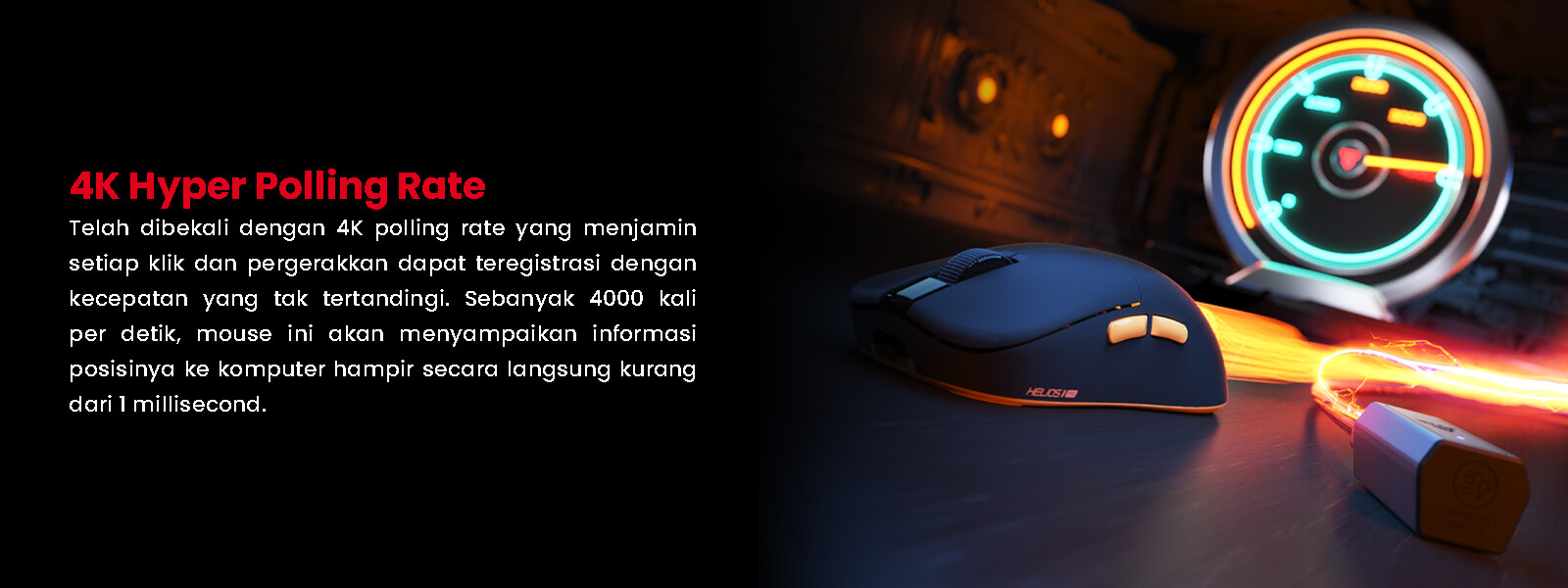 Mouse Gaming 4K Helios Ii Pro Xd3V3