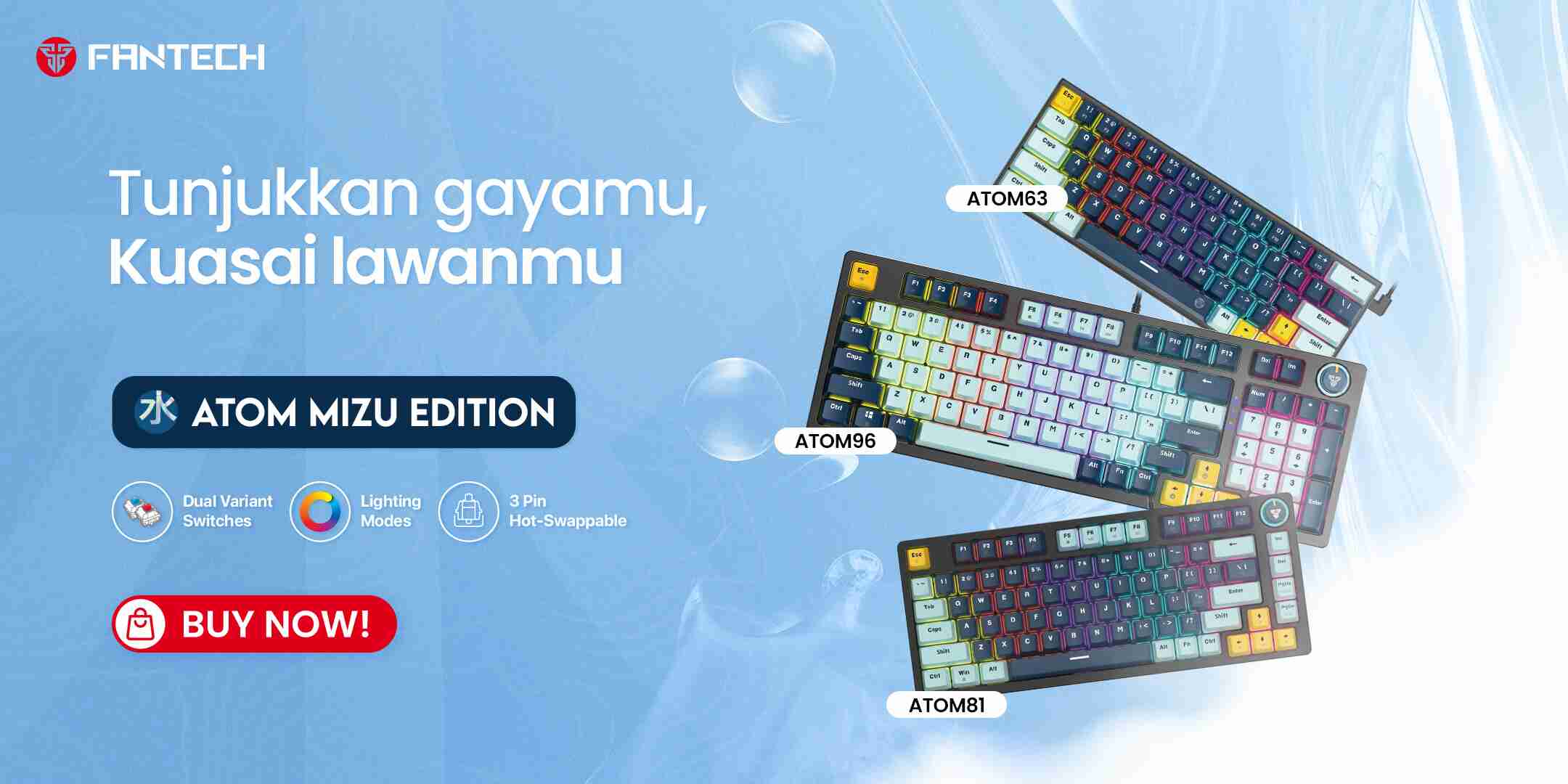 Mechanical Keyboard Atom Mizu Edition