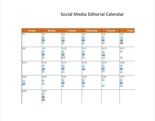 Kalender Editorial, Kalender Konten