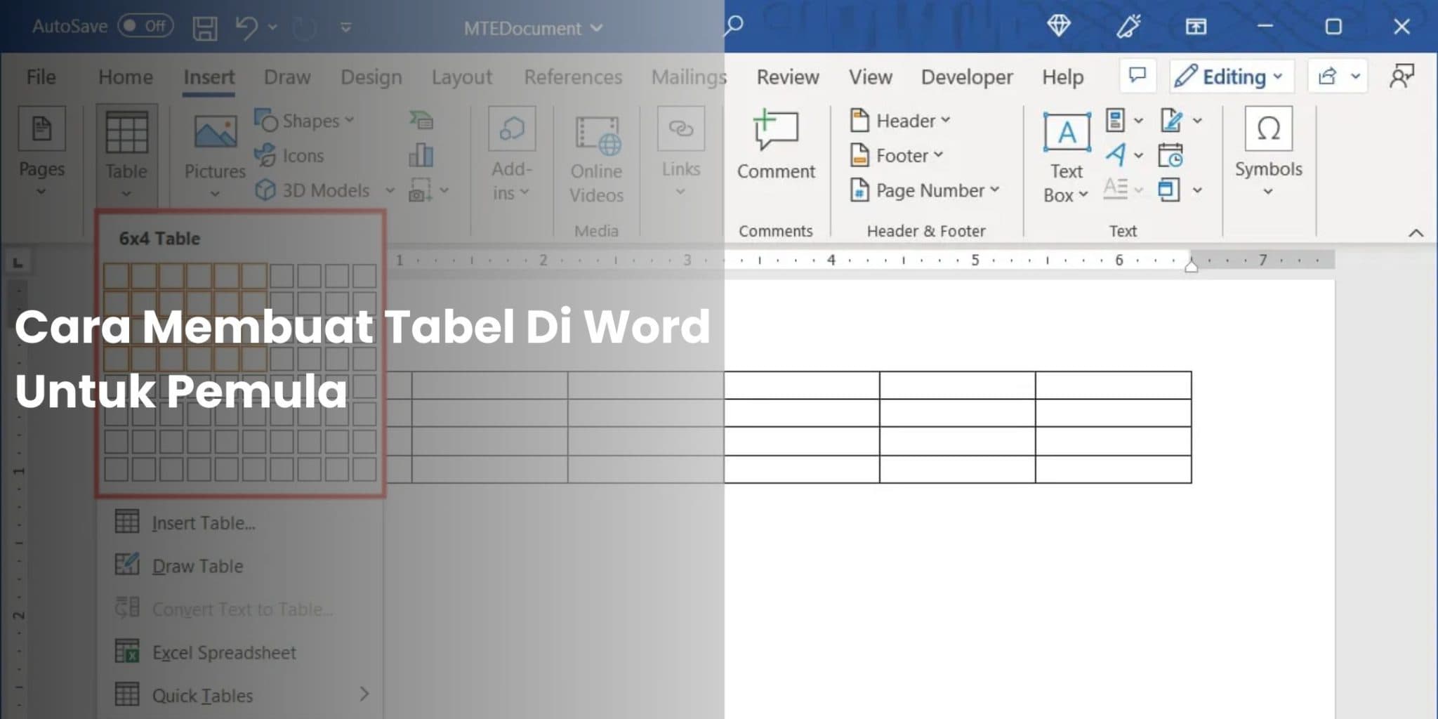 Cara Membuat Tabel Di Word Untuk Pemula - Fantech Official