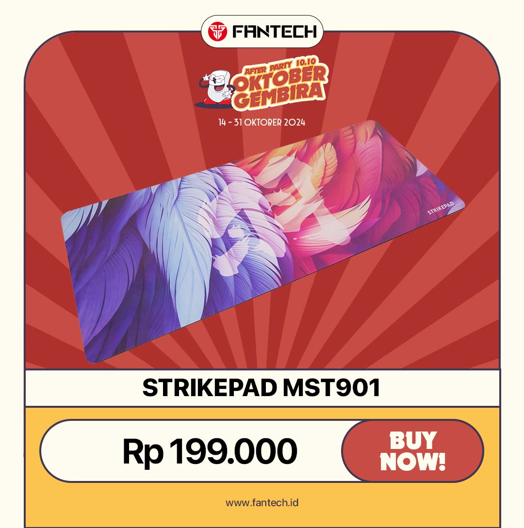 Promo Oktober Gembira After Party Mousepad Gaming Strikepad Mst901